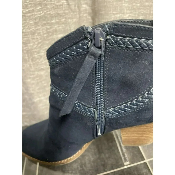 DV8 Dolce Vita Womens Ankle Boot Size 6.5 Blue Zip Block Heel Ladies Western - Picture 3 of 14